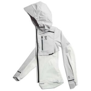 On Running Weather Jacket with Hood — XS | Glacier/Black | NWOT
